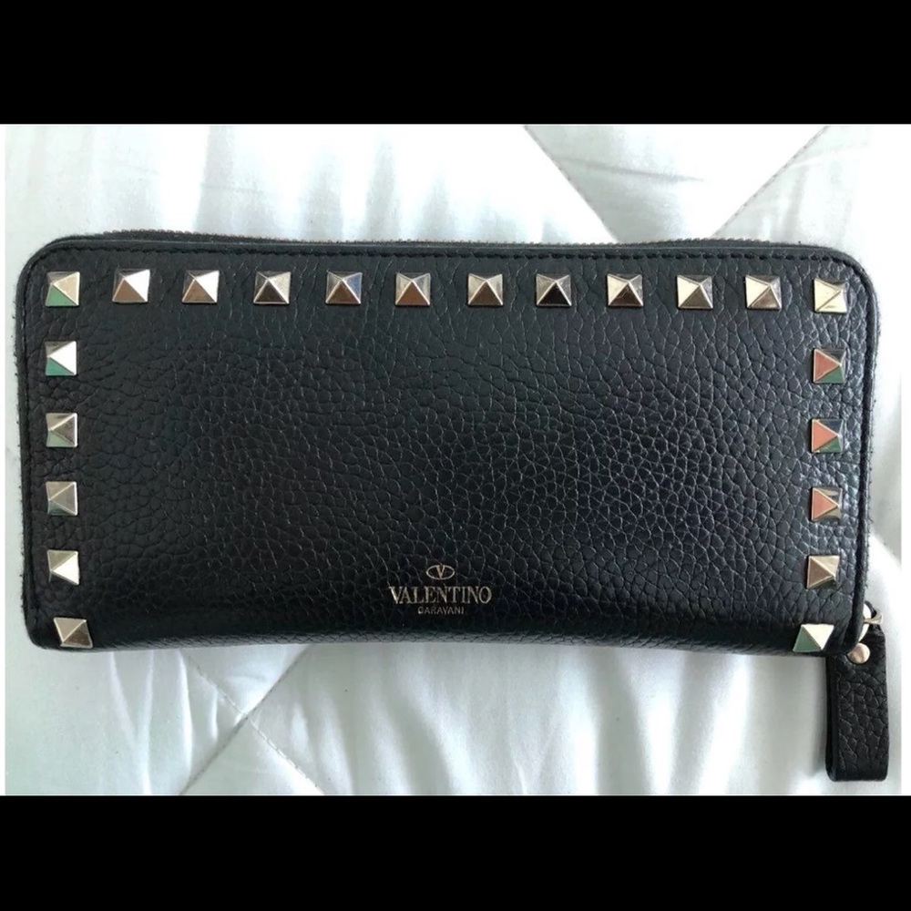 Valentino Rockstud Leather Wallet